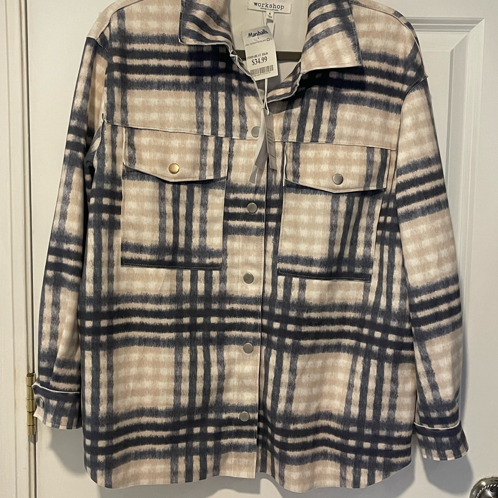 Workshop Plaid Button-Up Jacket